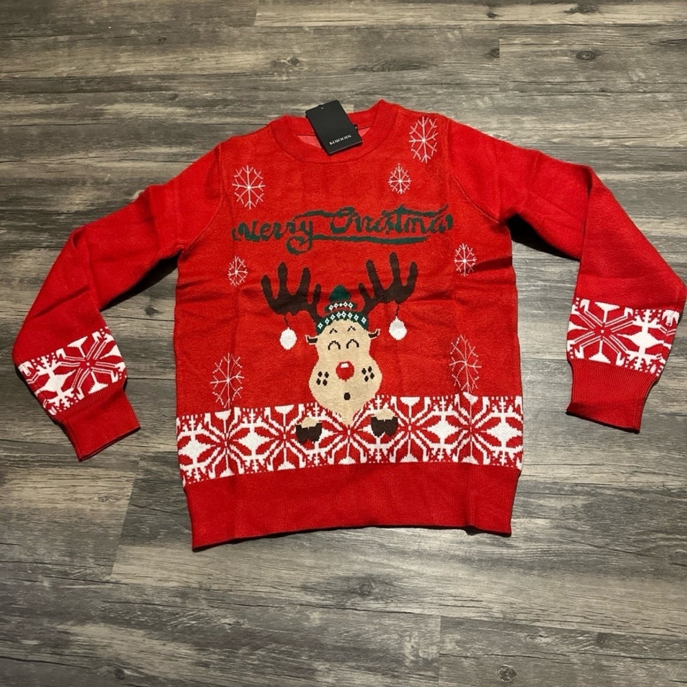 kojooin ugly christmas for Womens  sweater funny cute reindeer